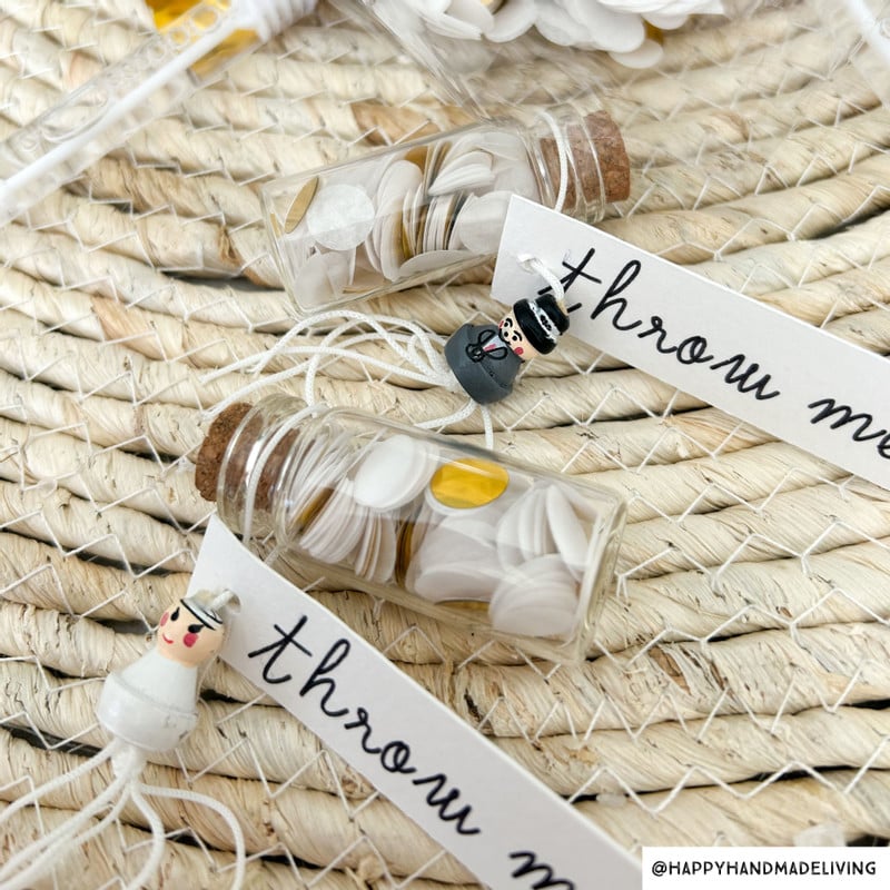 Gelukspoppetjes bruidspaar - 6 stuks