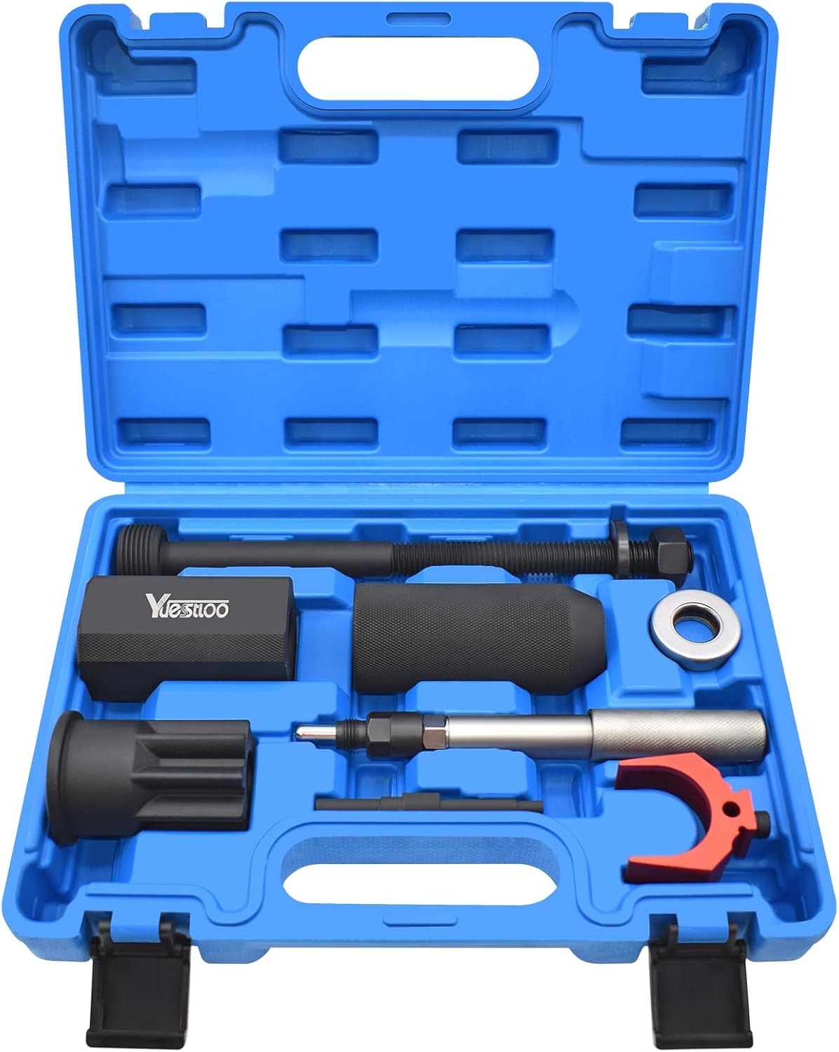 9U-6891 Injector Sleeve Remover Installer Set + J-42083 Automatic Timing Pin + 9U-7227 Injector Height Tool + J-38587-A Engine Barring Socket Fits for CAT Caterpillar 3406E C15 C16 Engines