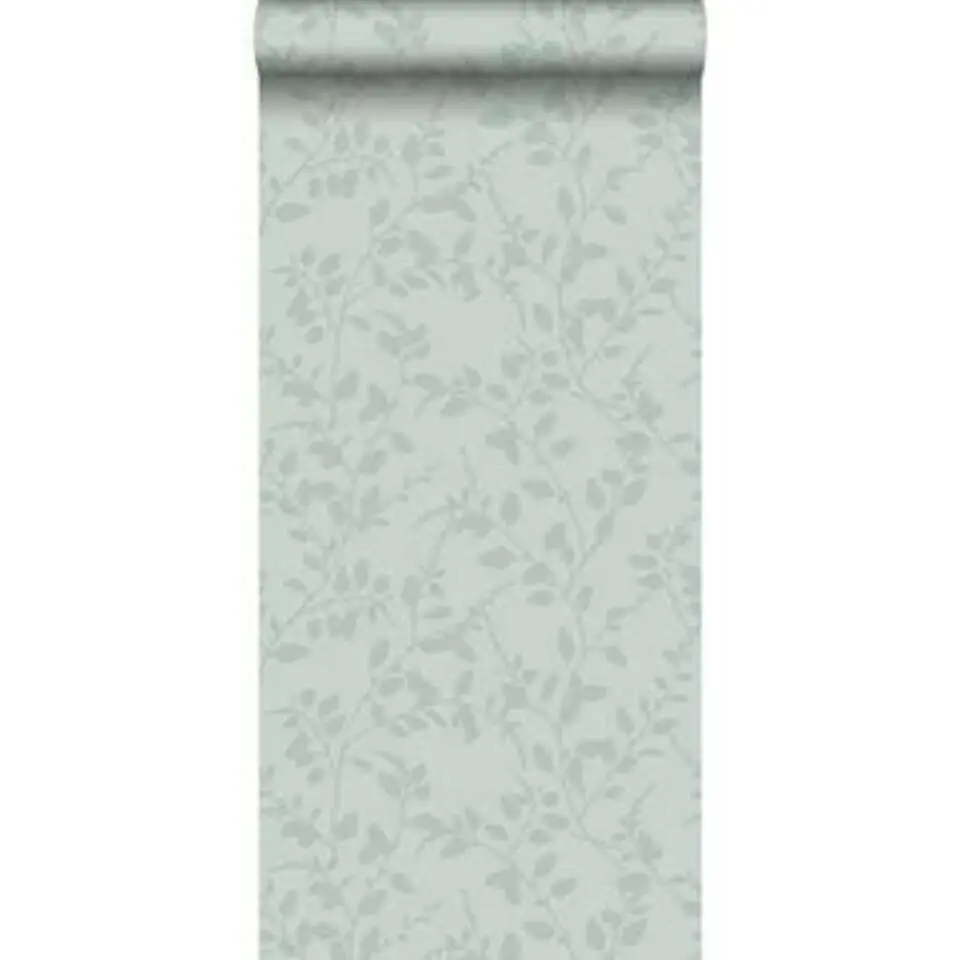 ESTAhome behang - bladmotief - celadon groen - 0.53 x 10.05 m