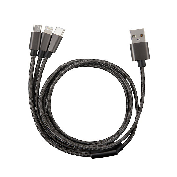 Câble 3 en 1 Lightning/Micro/USB-C GAO