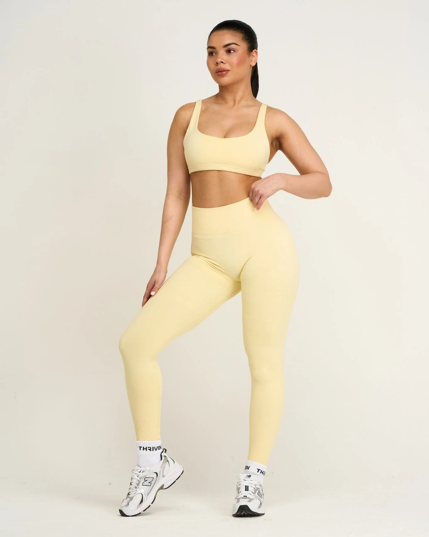 Elevate™ Sculpting High Waist Scrunch Leggings | Golden Butter
