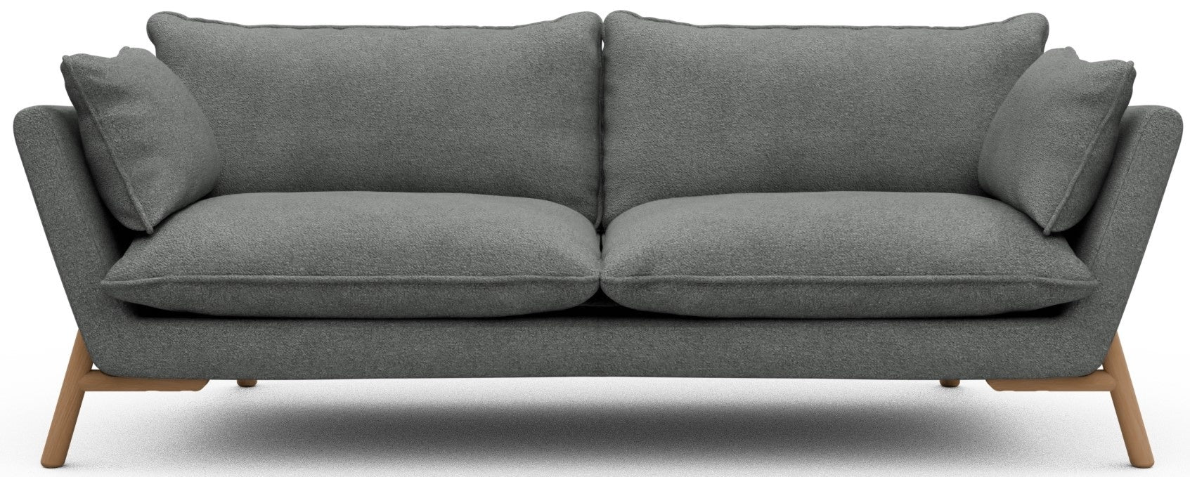 Kragelund Hasle 3-zits Bank Grijs Bouclé   Eiken