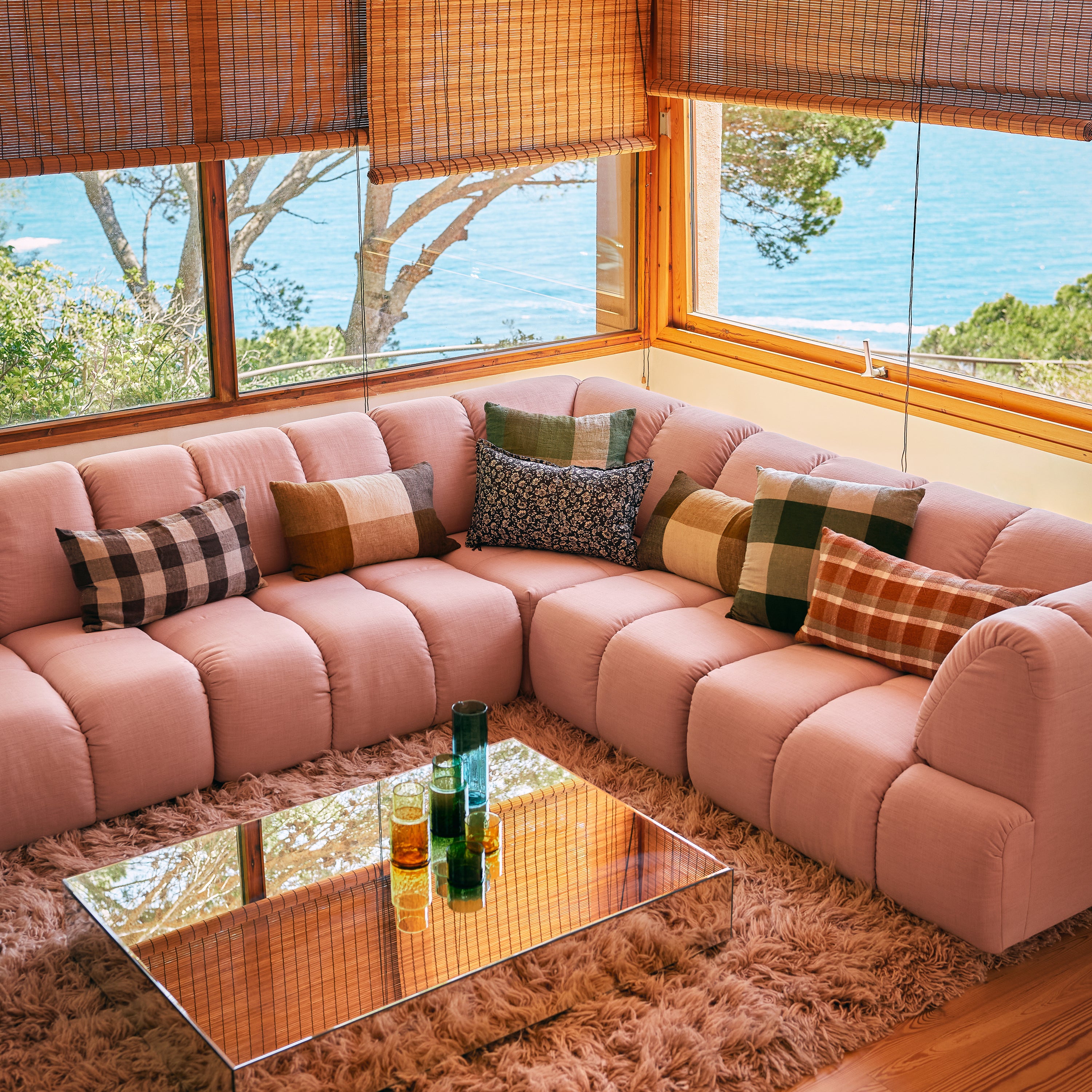 HKliving Wave Bank Element - Hoekstuk Rechts - Wise Blossom