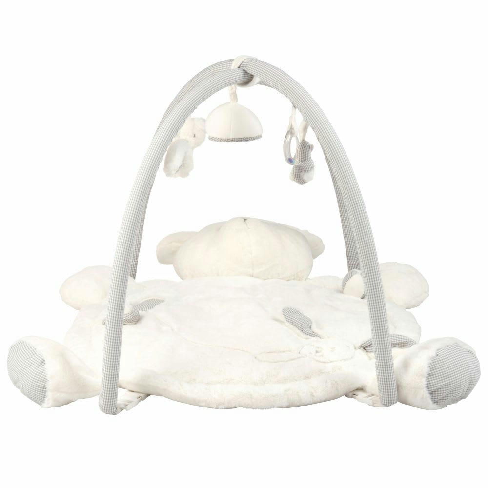 Gaspard - Tapis d'éveil bébé ourson en coton 70x90