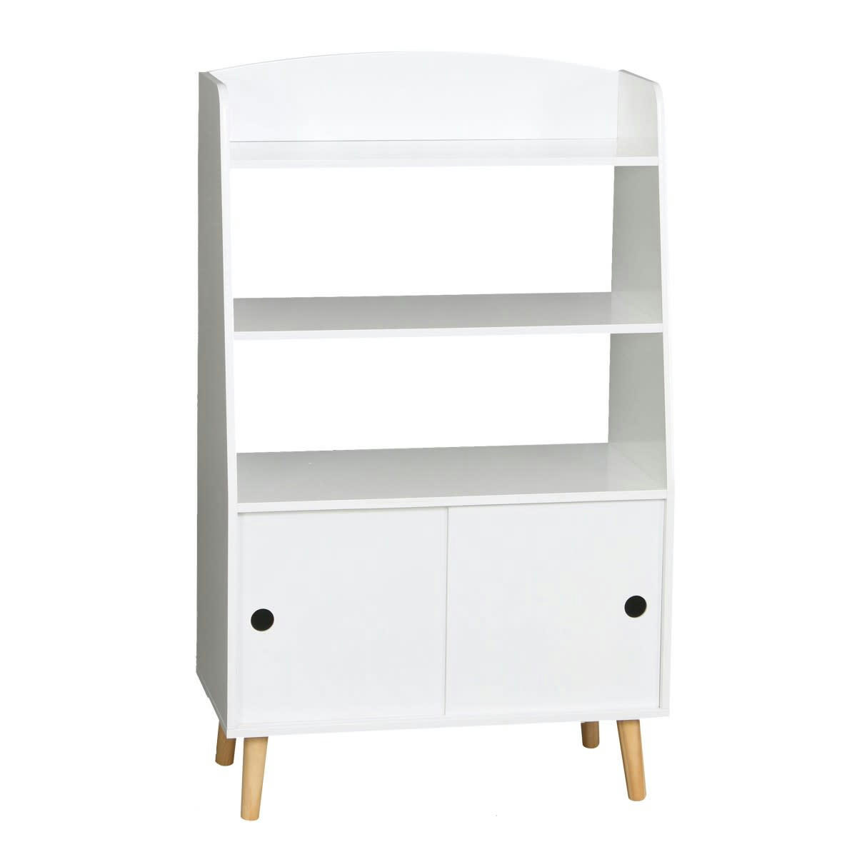 SWEET - Bibliothèque enfant 3 étagères 2 portes