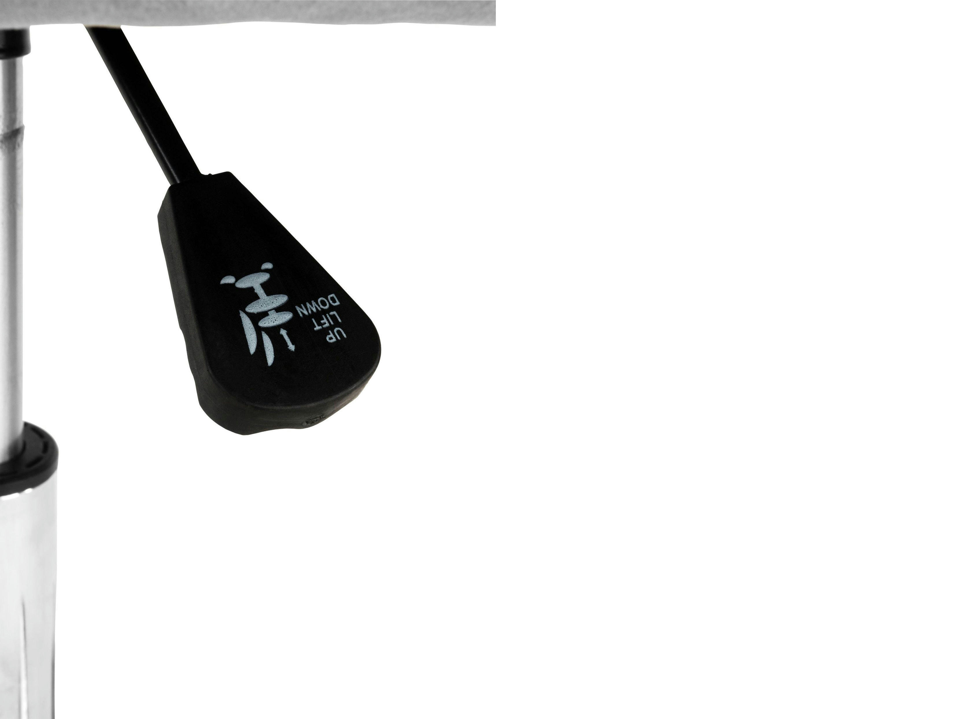 PERRY - Chaise de bureau rembourrée en velours gris