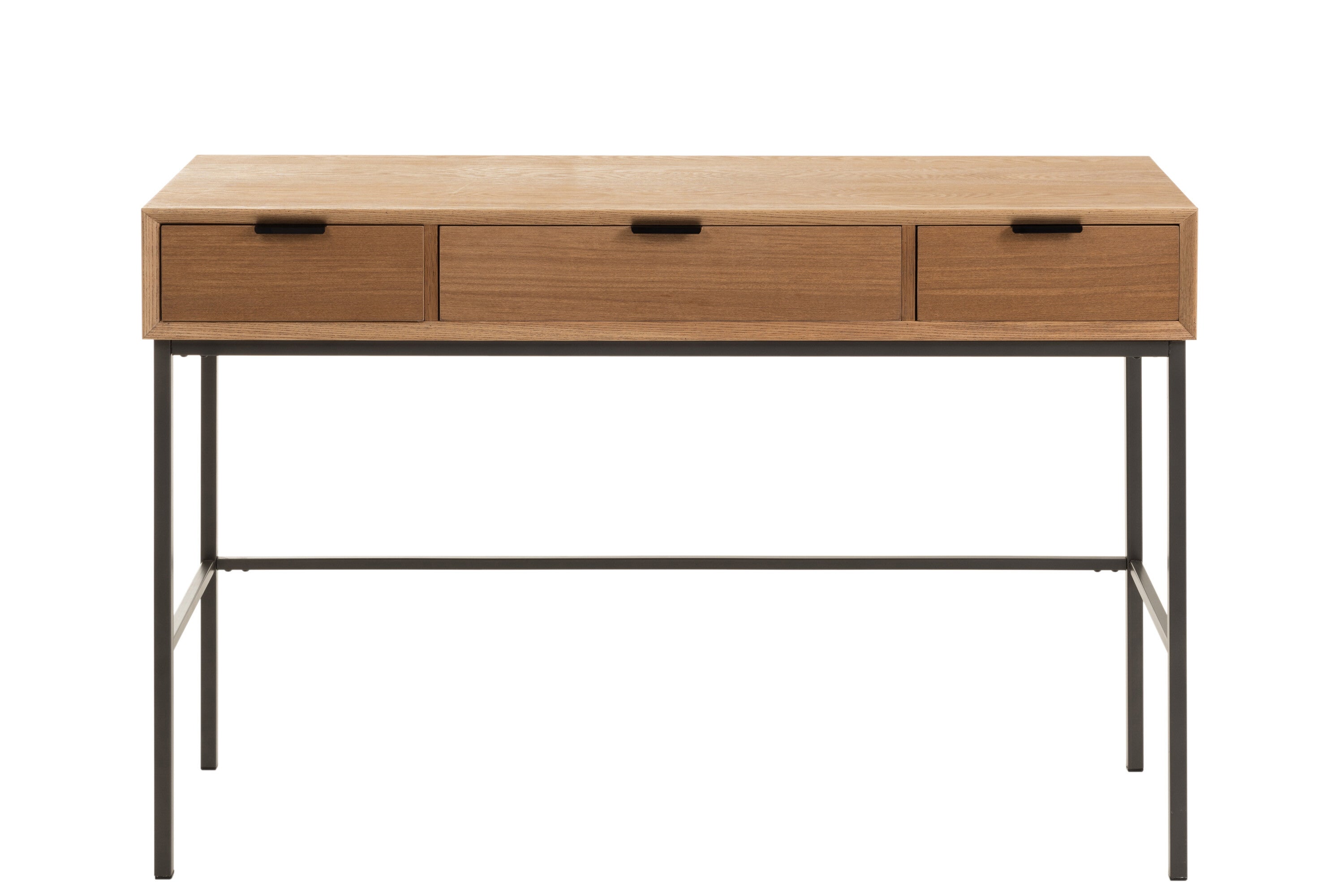 J-Line console 3 Laden - hout metaal - naturel