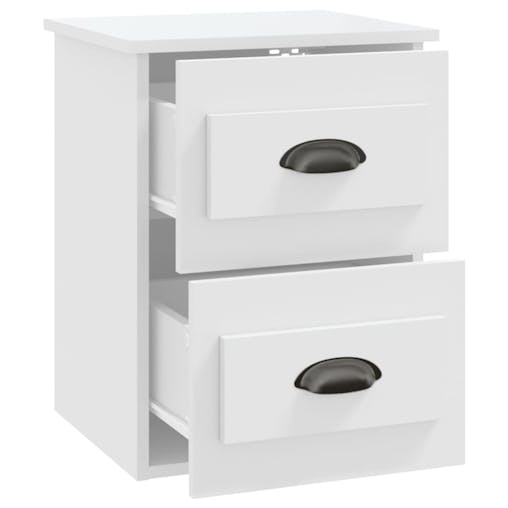 NNEVL Wall-mounted Bedside Cabinets 2 pcs White 41.5x36x53cm