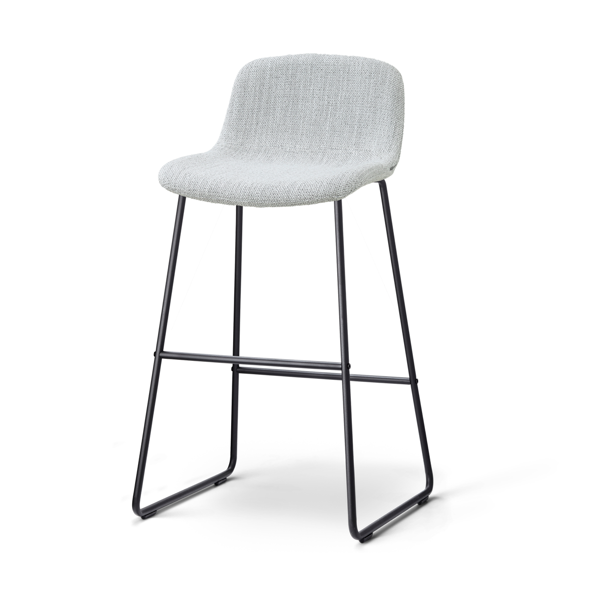 Nolon Nino-Mats Barkruk Grijs Melange - Zwart Onderstel - 75 Cm