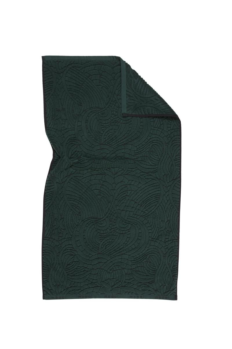 MOOOI Dodo Pavone - Douchehanddoek - Donker Groen - 55x100 / 22x40 Inch cm