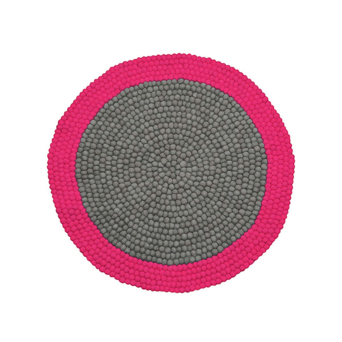KARMA - Tapis design en Laine feutrée Rose