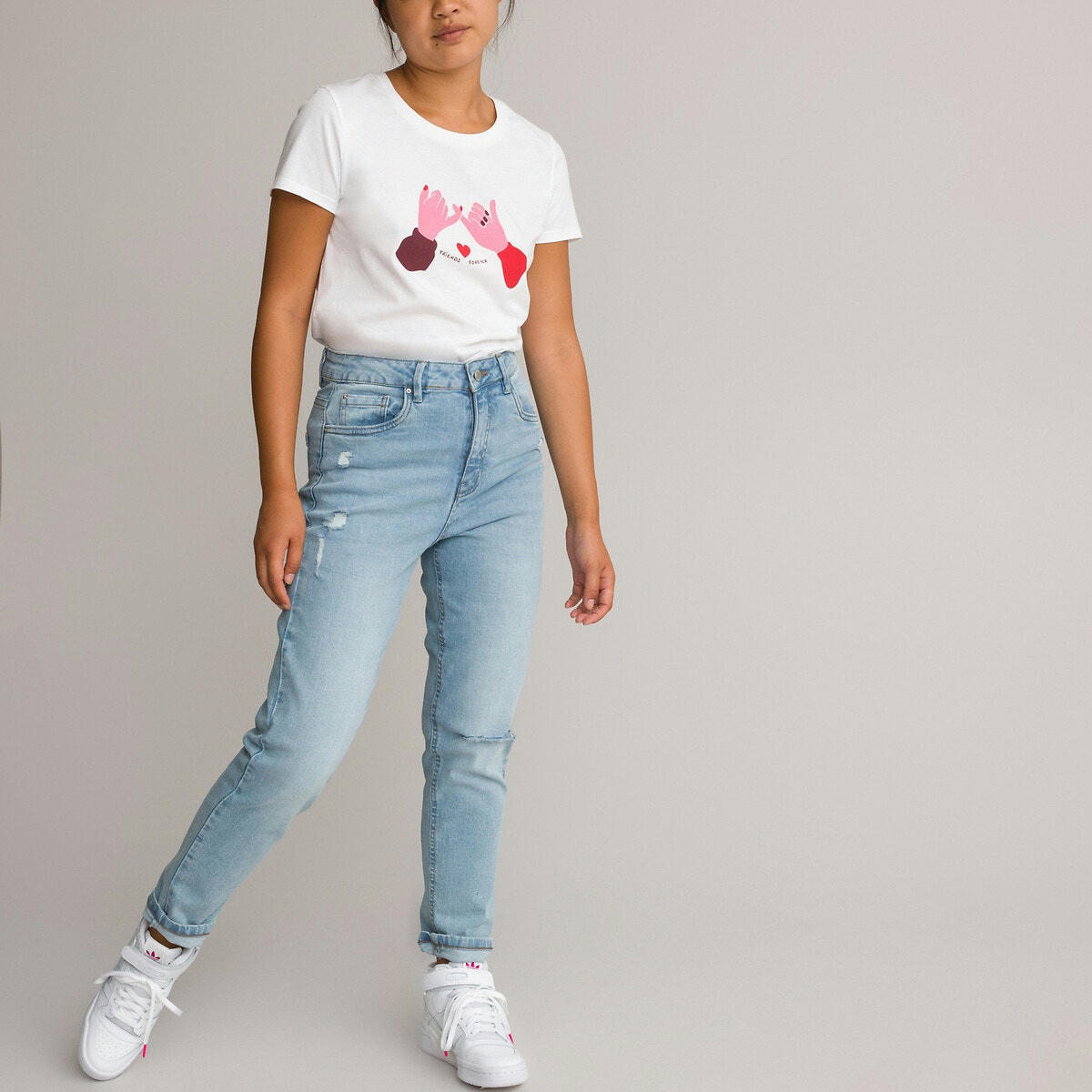 Lot de 2 T-shirts col rond imprimé devant