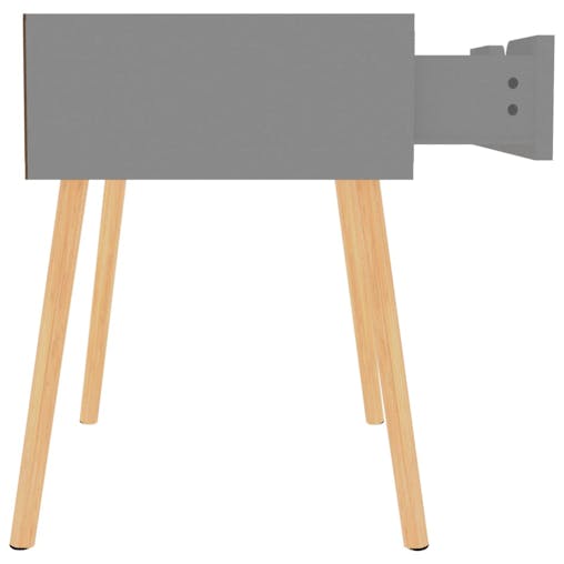 NNEVL Bedside Cabinet Grey 40x40x56 cm Chipboard