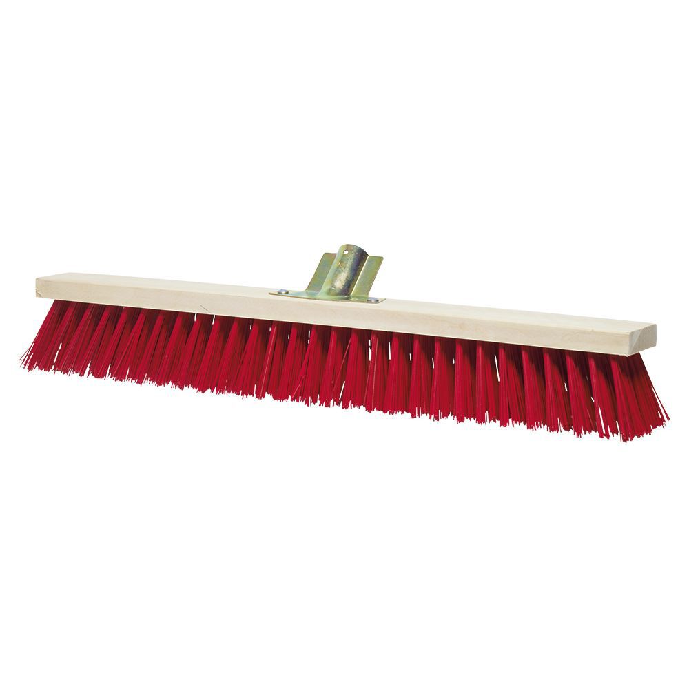Tête de balai en bois poils rigides pour extérieur 60cm