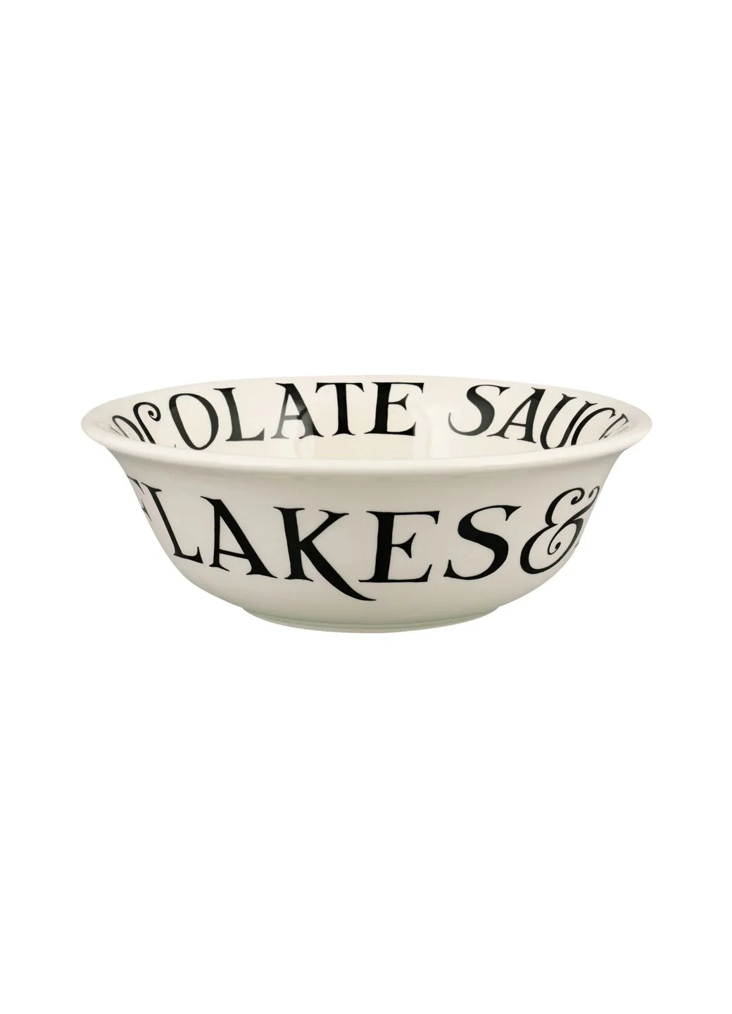 Black Toast Cereal Bowl