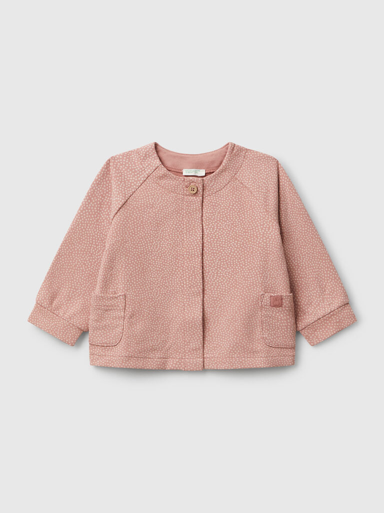 Polka dot jacket in sweat fabric