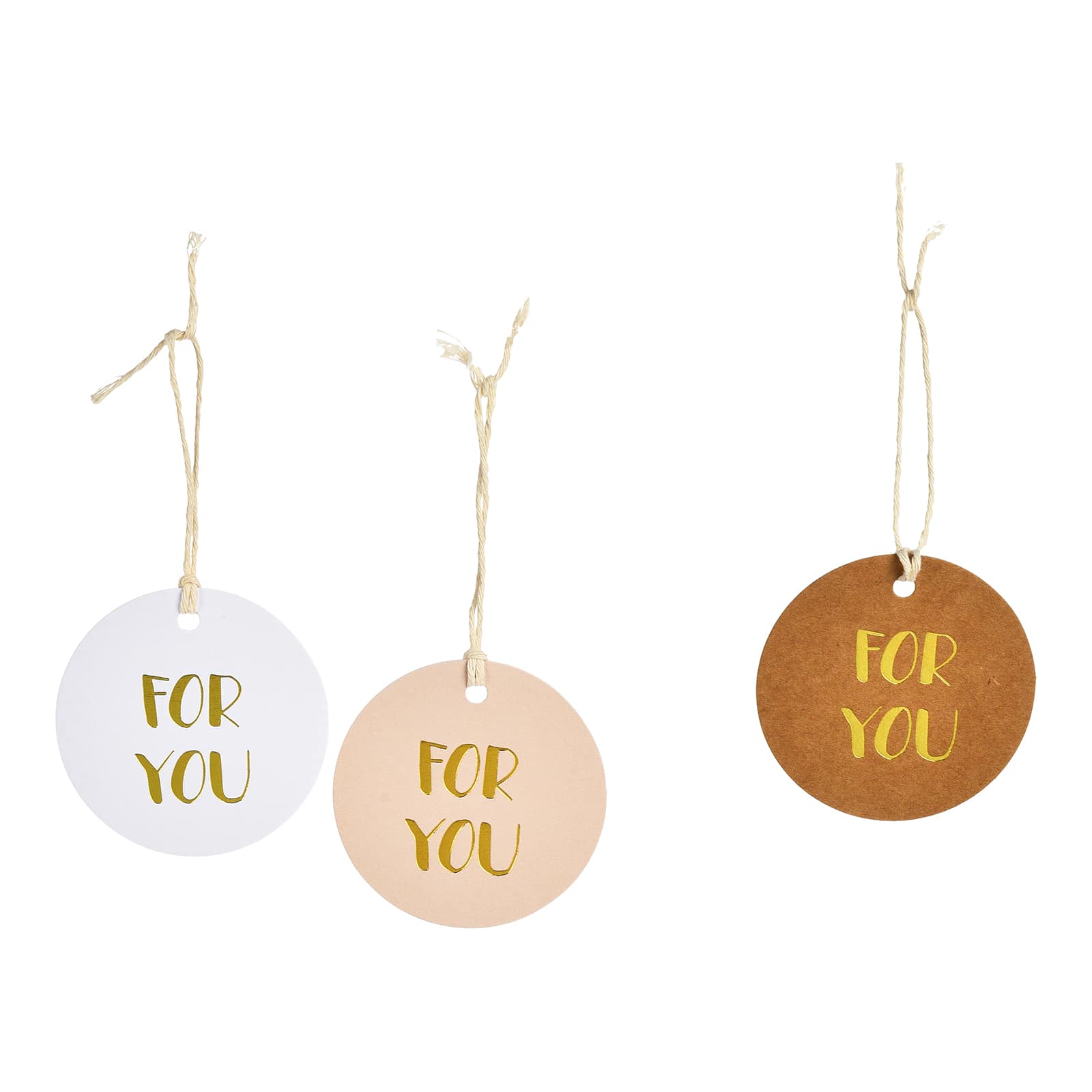 Geschenkanhänger-Set For You Beige, 30 -tlg.