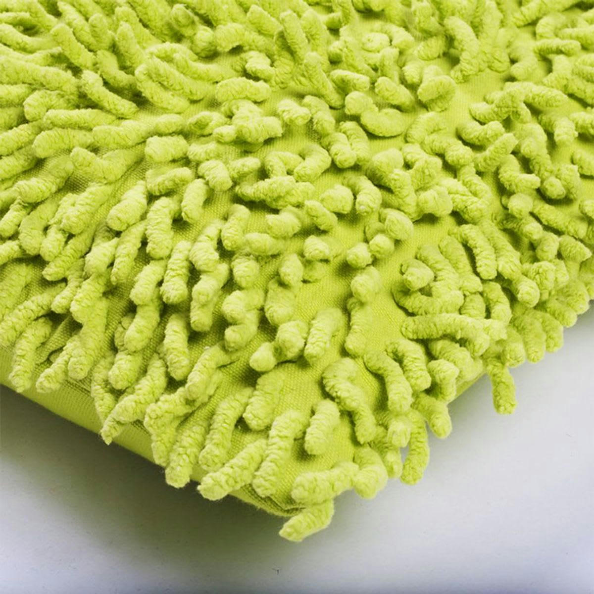 SHAGGY - Coussin en coton seventies vert 40x40