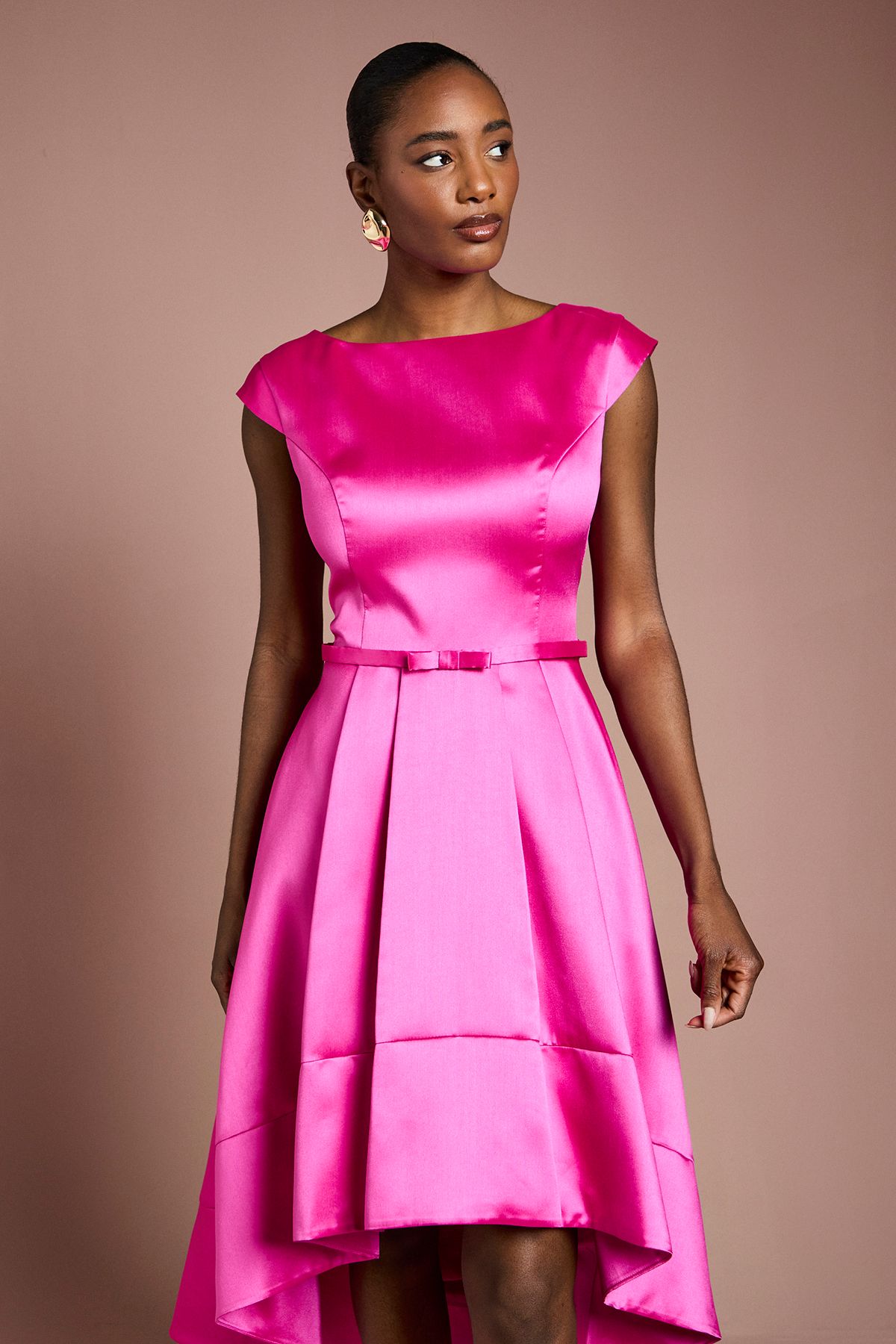 Coast Twill Hi-Lo Midi Dress