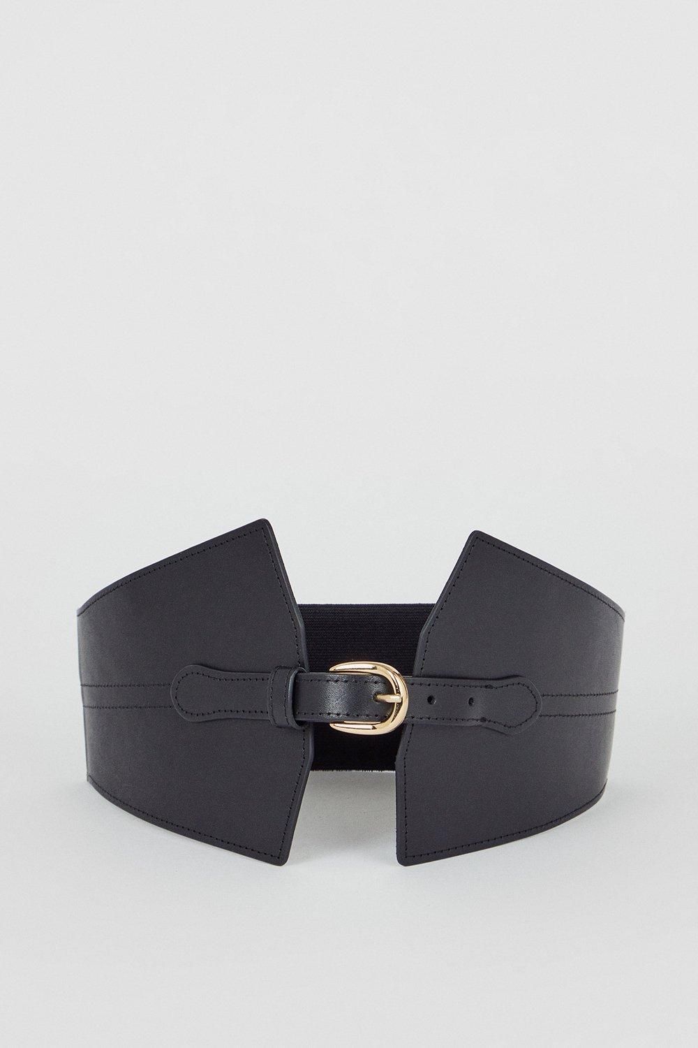 KarenMillen Leather Wide Waist Belt