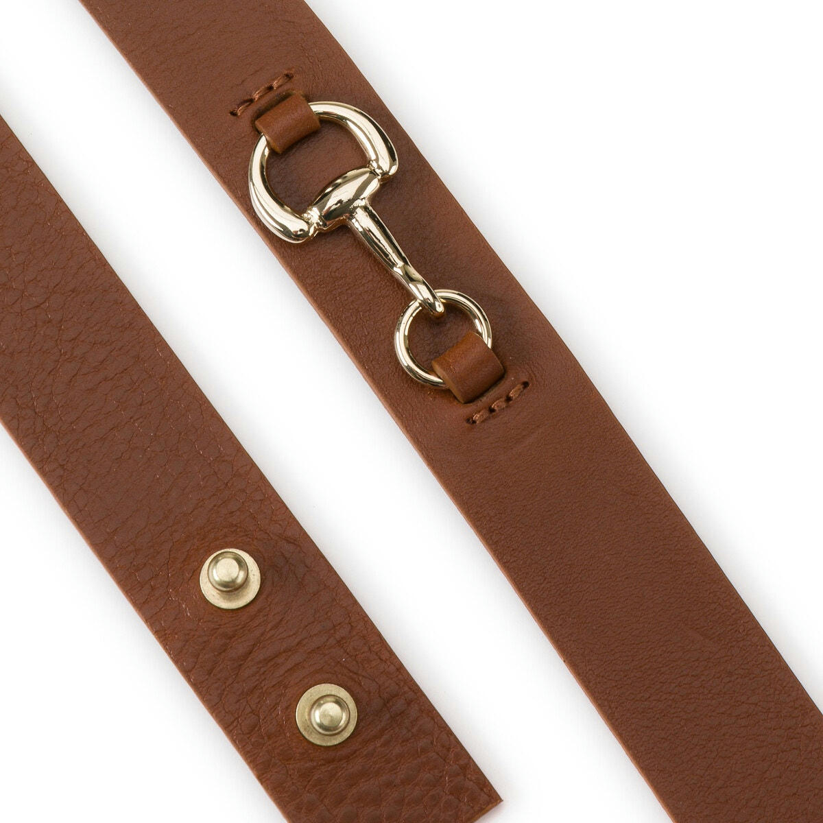 Ceinture en cuir, boucle mors
