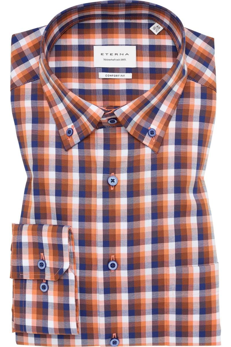 ETERNA Comfort Fit Hemd orange, Kariert