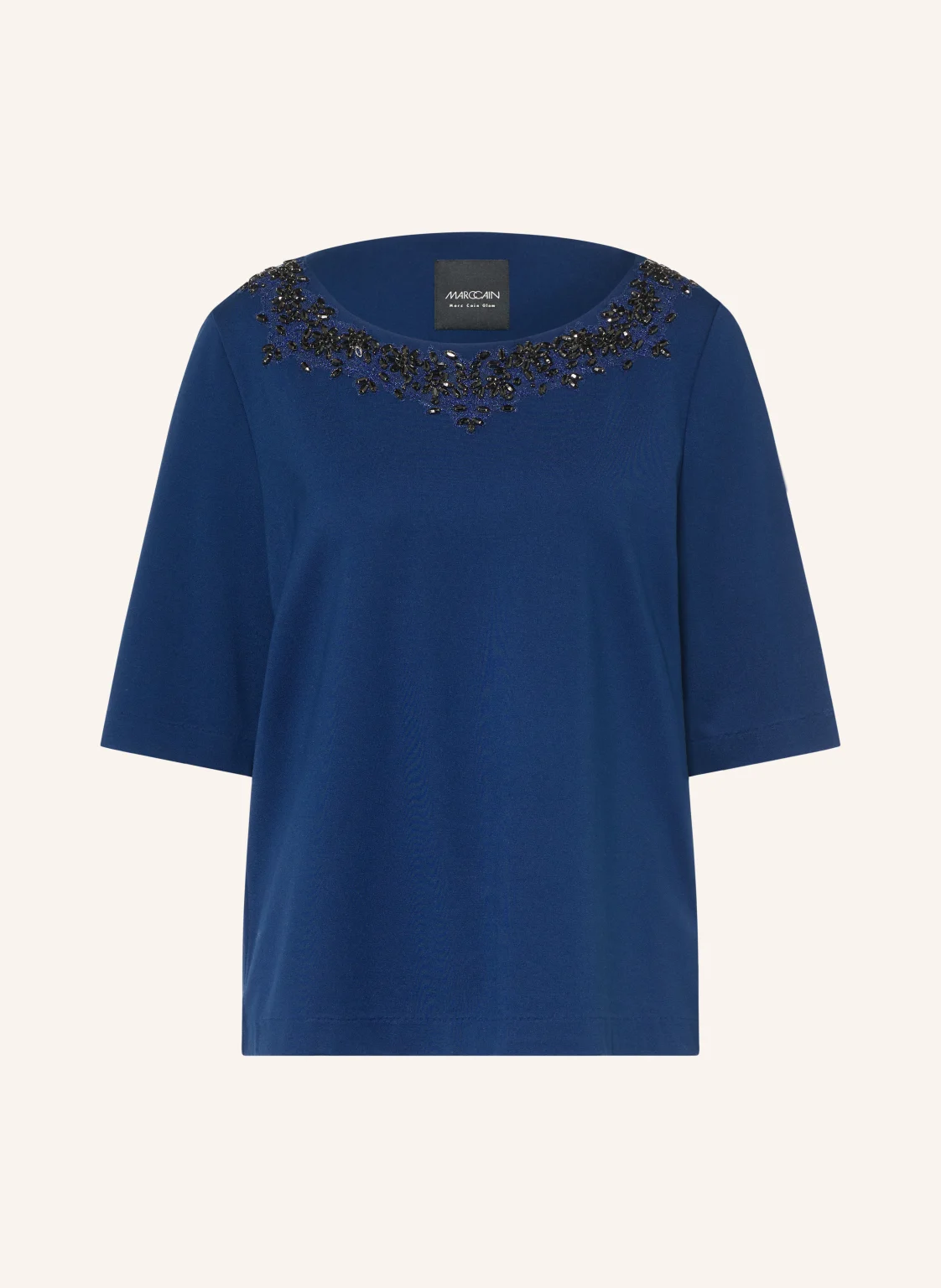 MARC CAIN Shirt mit 3/4-Arm und Schmucksteinen