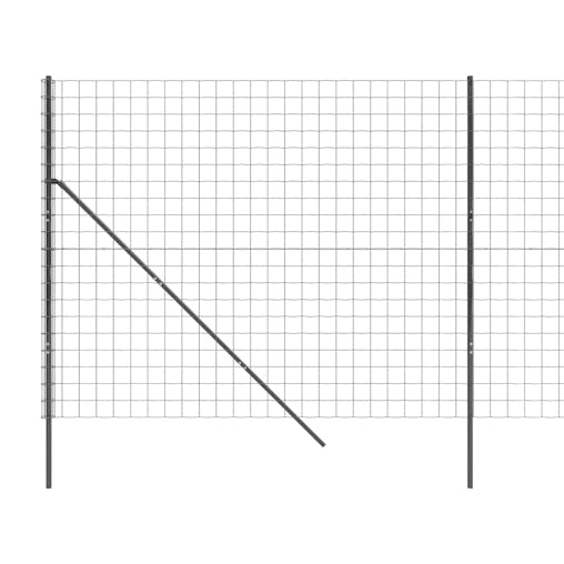 NNEVL Wire Mesh Fence Anthracite 1.6x25 m Galvanised Steel