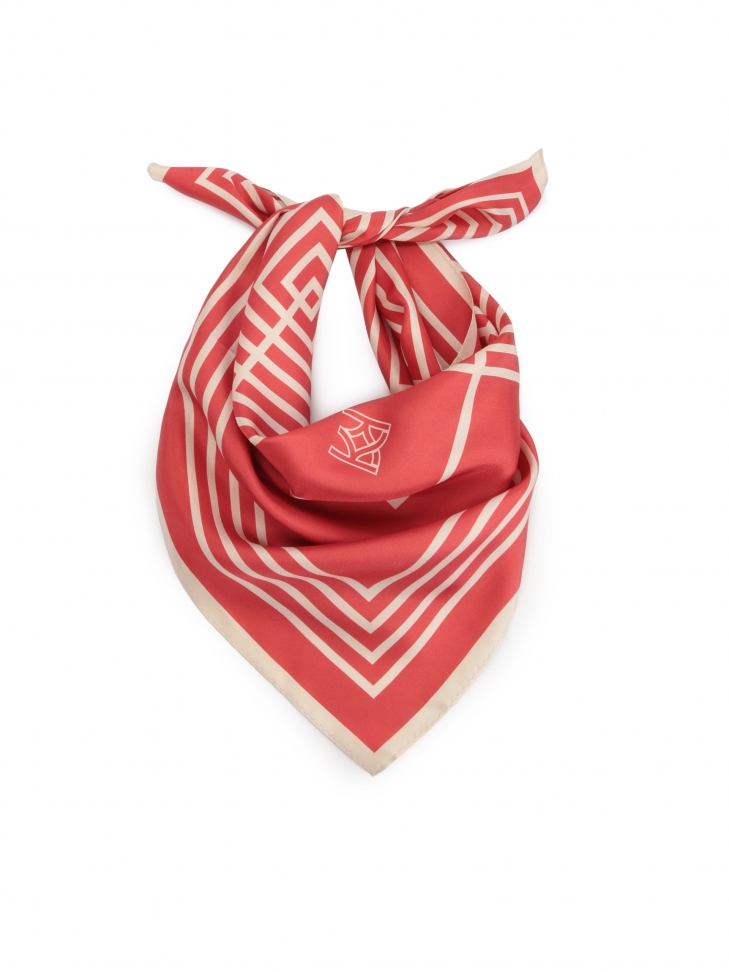 Red silk scarf