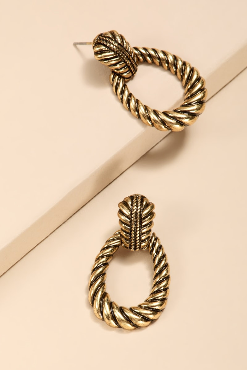 Roxy Doorknocker Drop Earrings