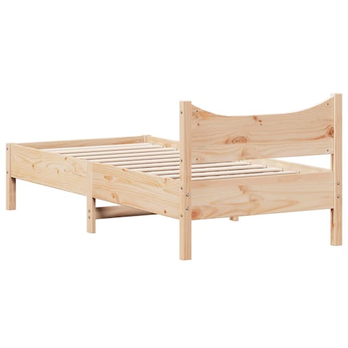 NNEVL Bed Frame 90x190 cm Solid Wood Pine
