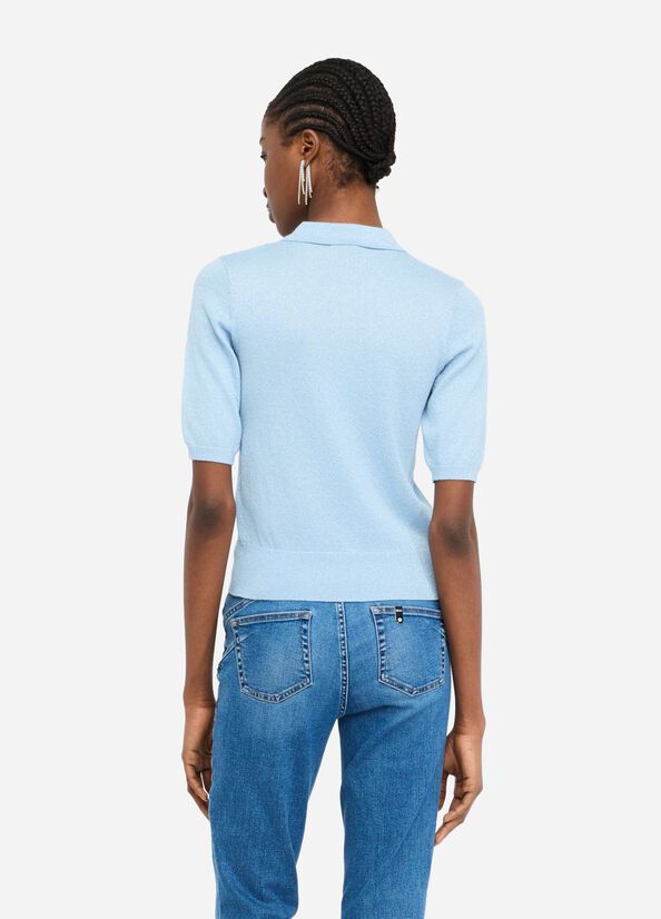 Polo in maglia lurex&reg;