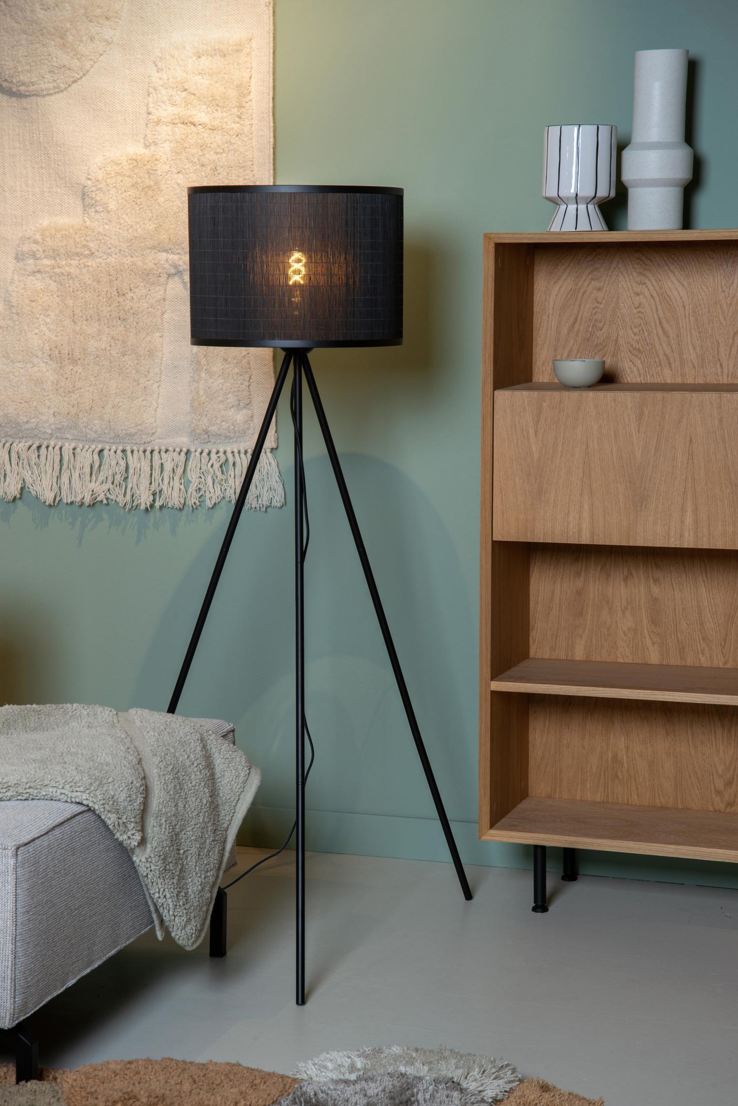 Lucide vloerlamp TAGALOG - 1xE27 - Zwart