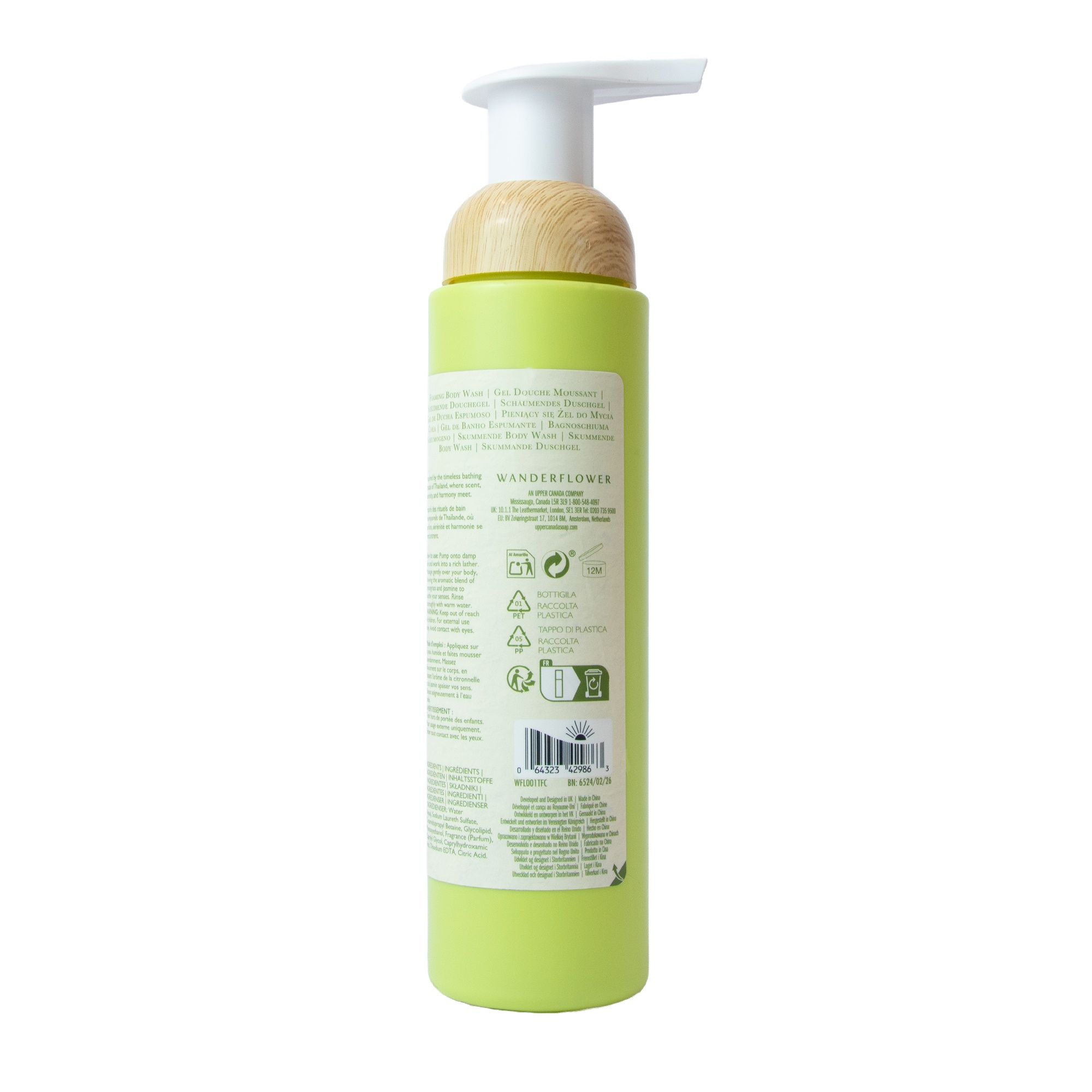 Wanderflower Essence of Thailand Foaming Body Wash 240ml