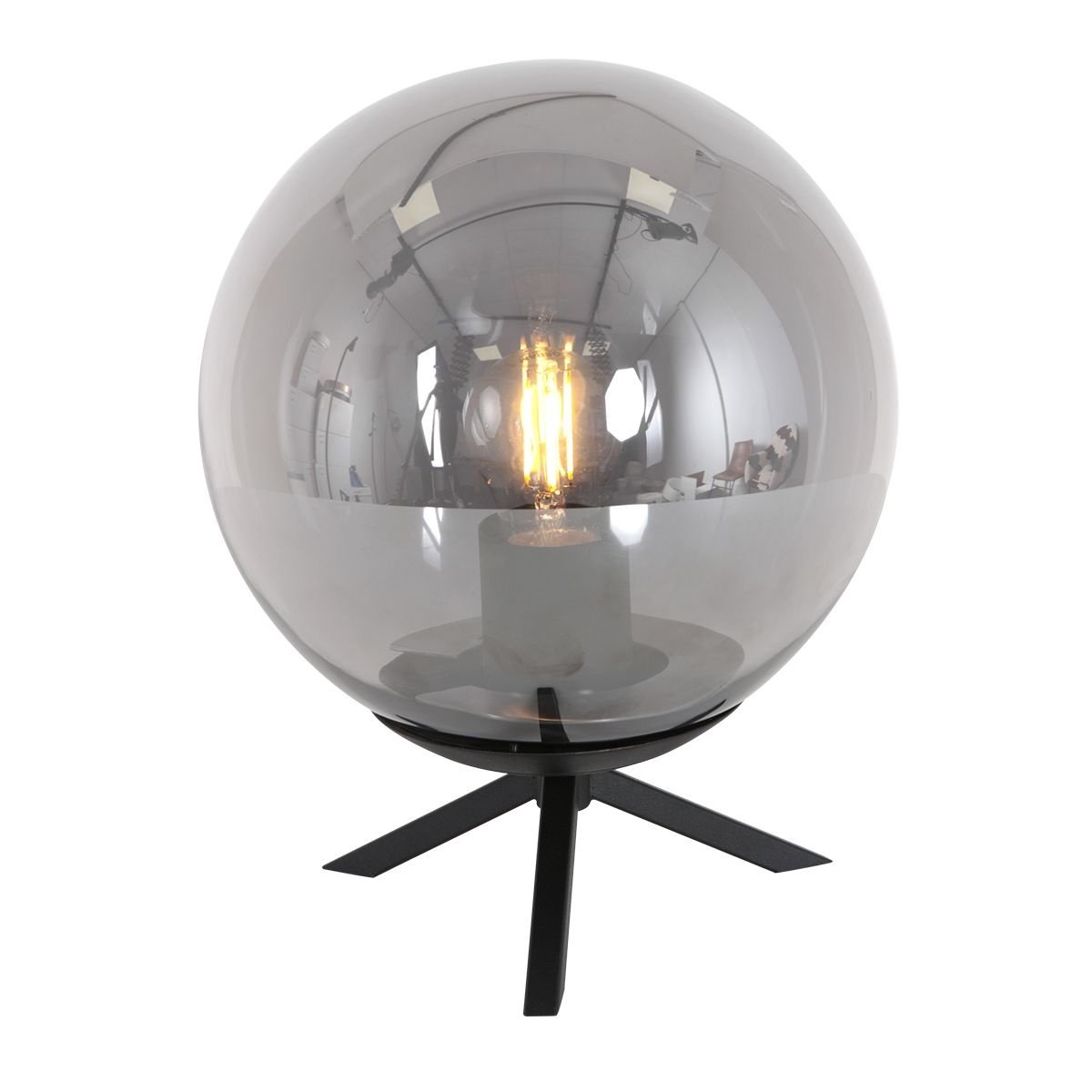 Anne Light & home tafellamp bollique - 1 lichts - 20 x 26  cm - zwart