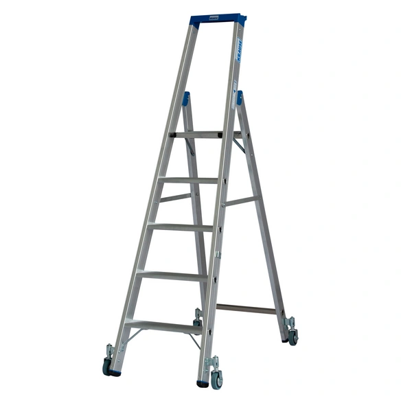 Stufen-Stehleiter »STABILO«, 5 Sprossen, Aluminium