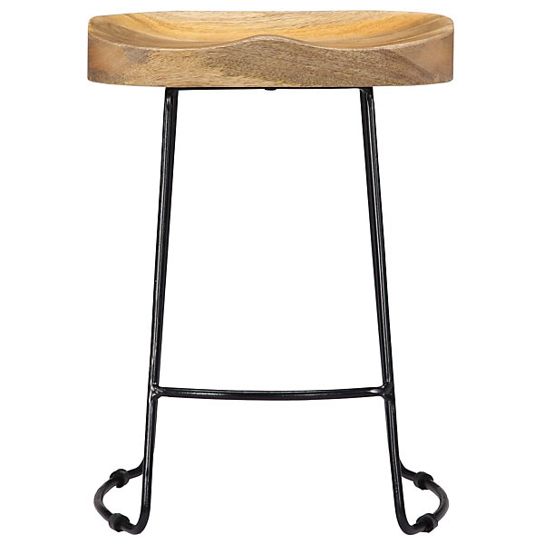 Lot de deux tabourets de bar bois Helloshop26
