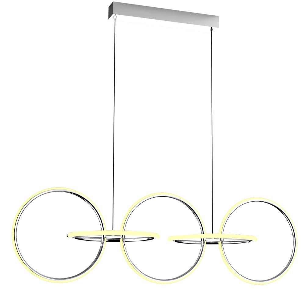 Lampa wisząca Kos chromowana-biała LED 5x60W Neutralna biel 2500lm Apeti
