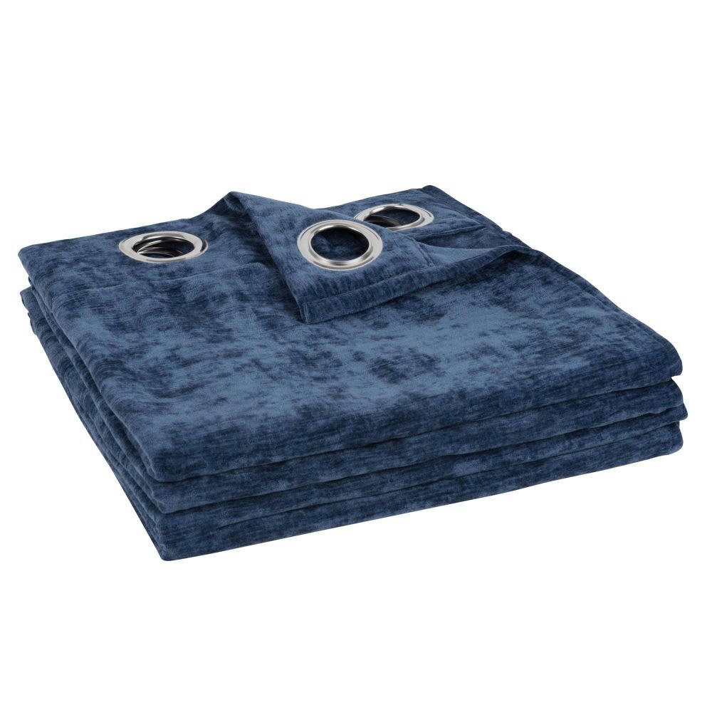 ANDROMEDE - Rideau à œillets bleu 135x270