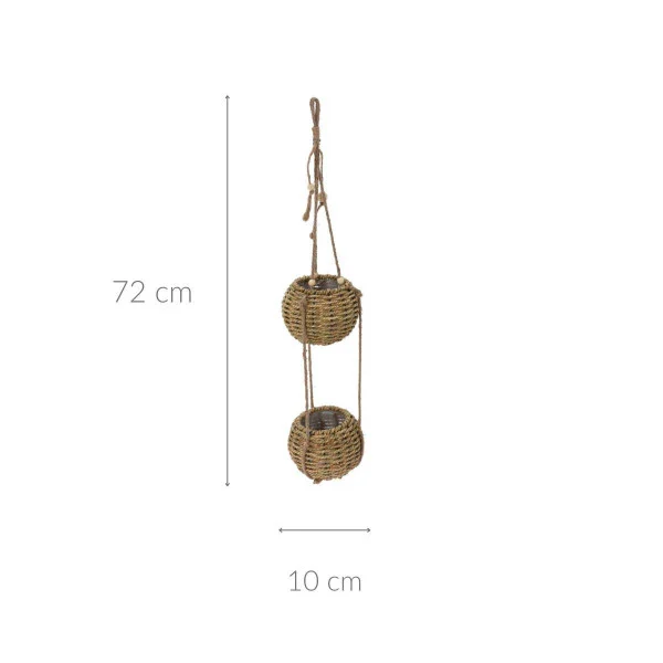 Wisząca doniczka na dwa kwiaty, 72 cm