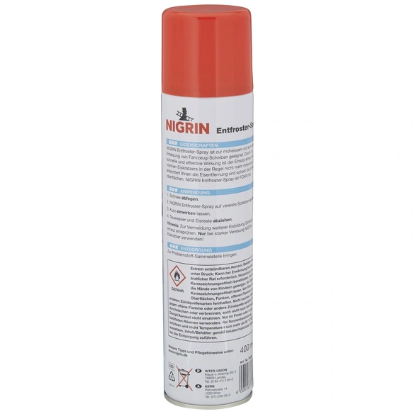 Entfrosterspray, 1x 400 ml, Transparent, Kunststoff