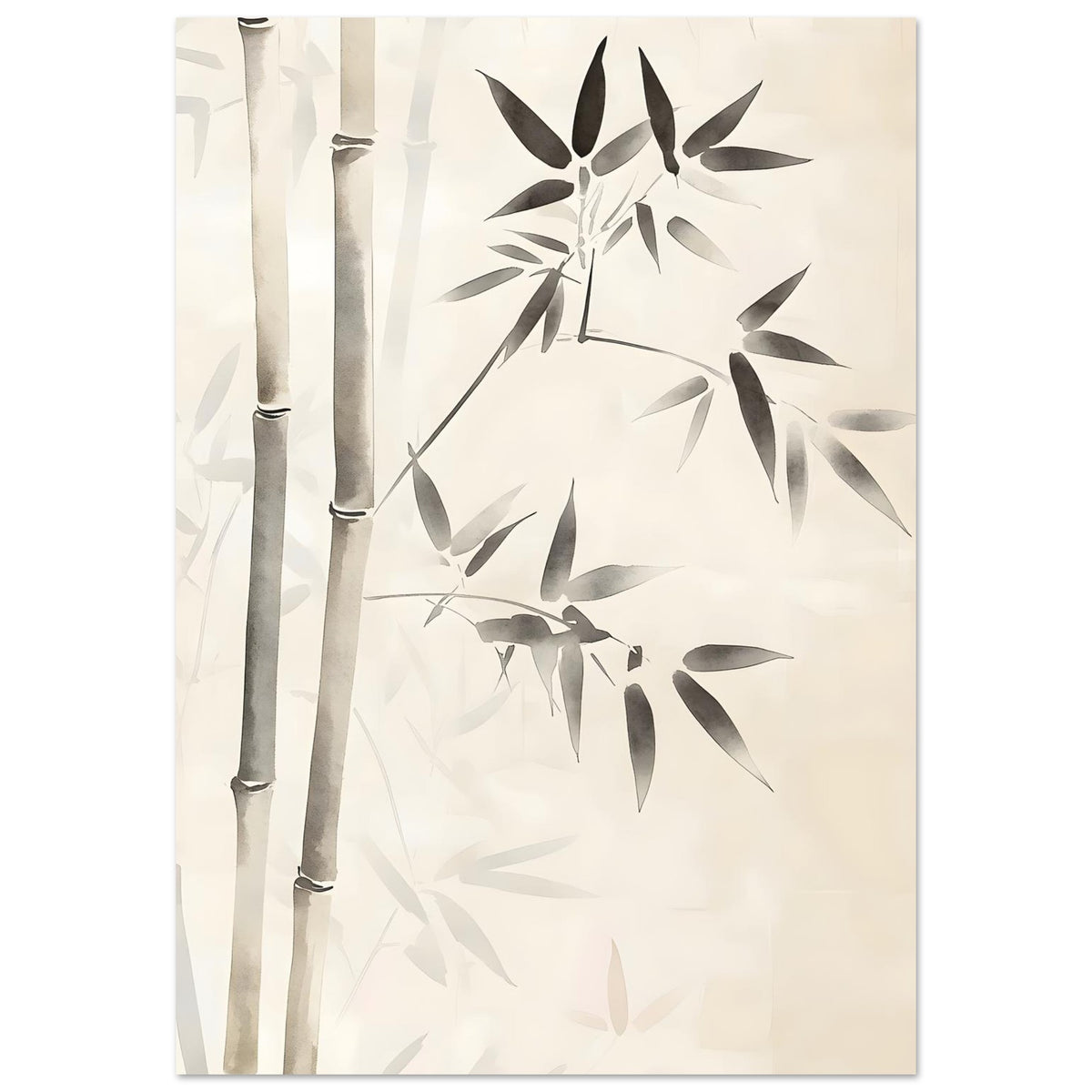 Artfulprints Poster Boho – Bamboo lines  - 70x100 cm - beige