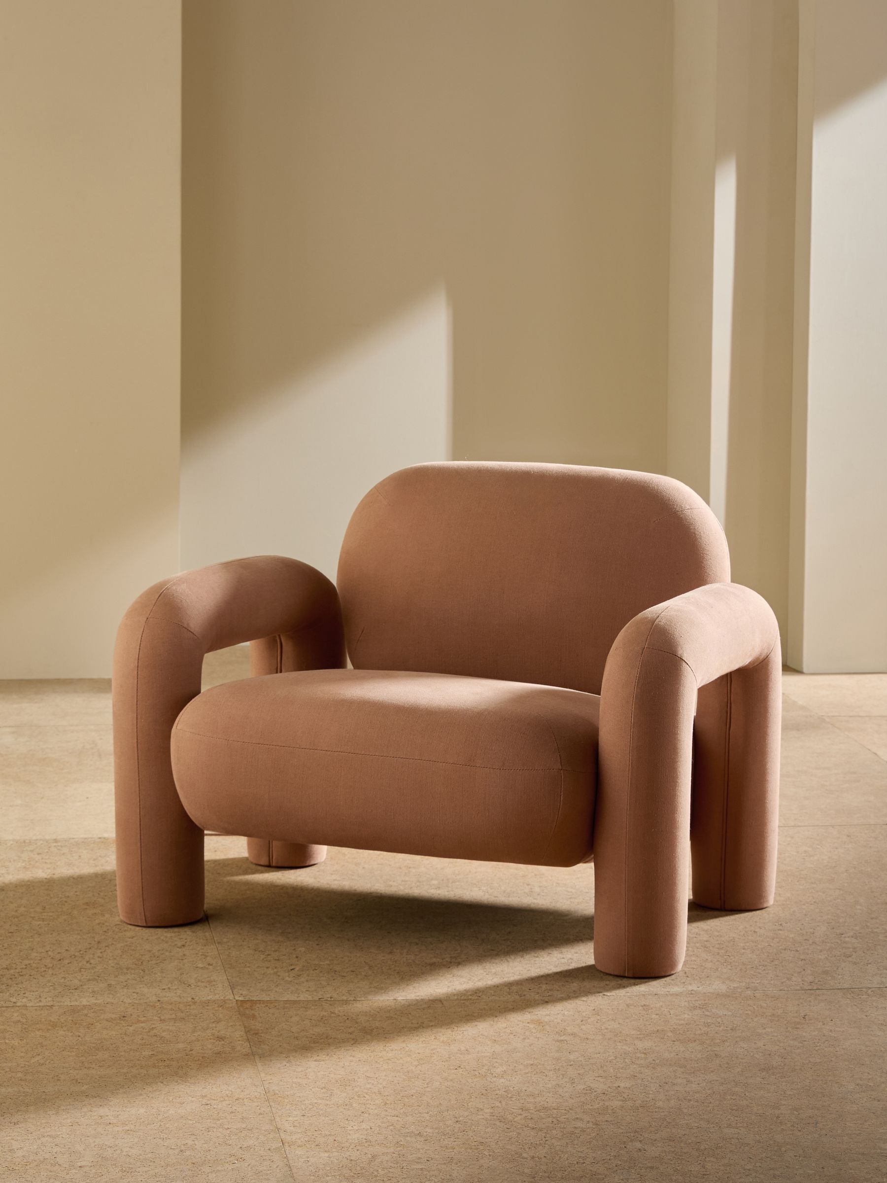 Bobo Accent Chair in Tea Rose Pink