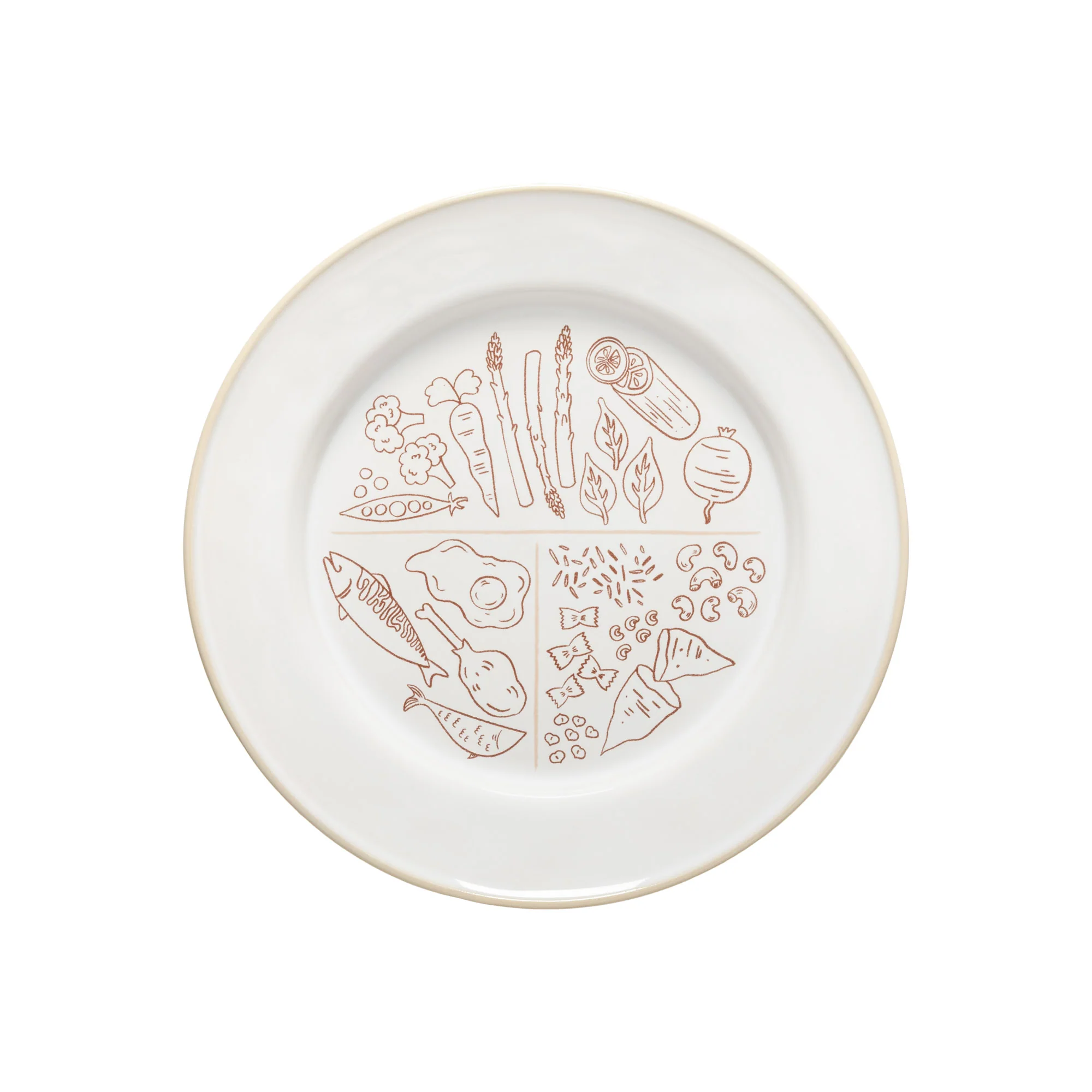 Dinner Plate Adult T-Shape Nutrir