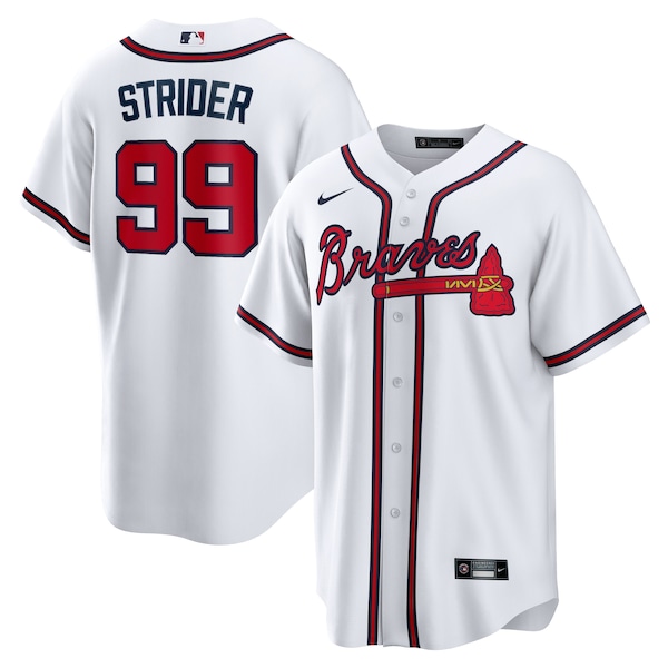 Spencer Strider Atlanta Braves Nike Youth Home Replica Jersey - White