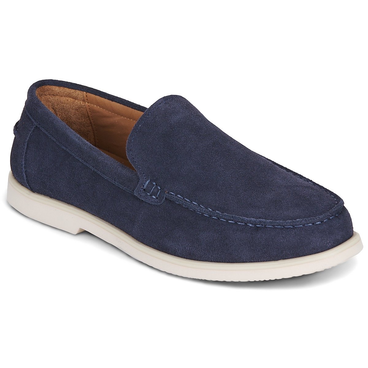 Selected - SLHOWEN SUEDE CLEAN LOAFER - Marine