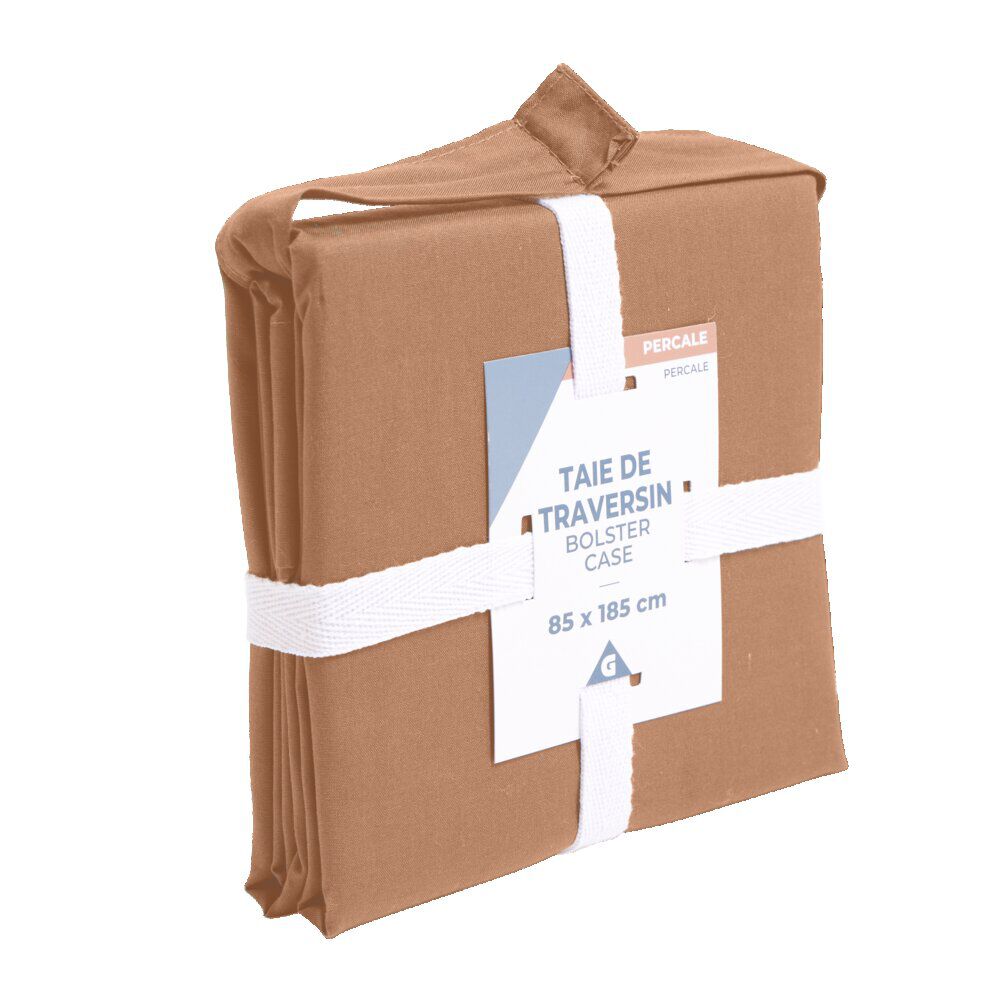Taie de traversin 85x185cm 100% coton percale rouge