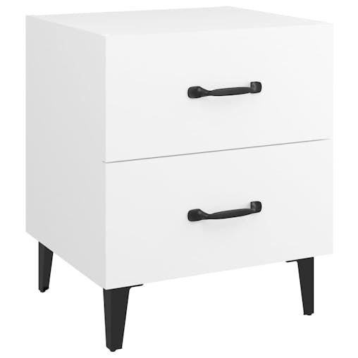 NNEVL Bedside Cabinets 2pcs White 40x35x47.5 cm