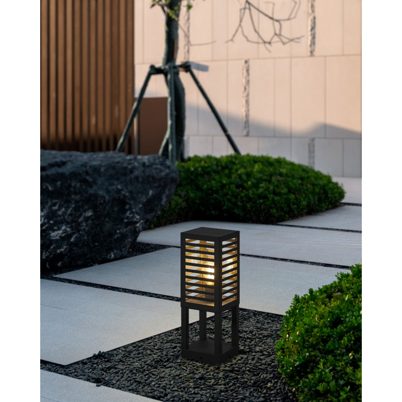 Borne extérieure Alamonte 3 noire 45 cm E27 60 W EGLO