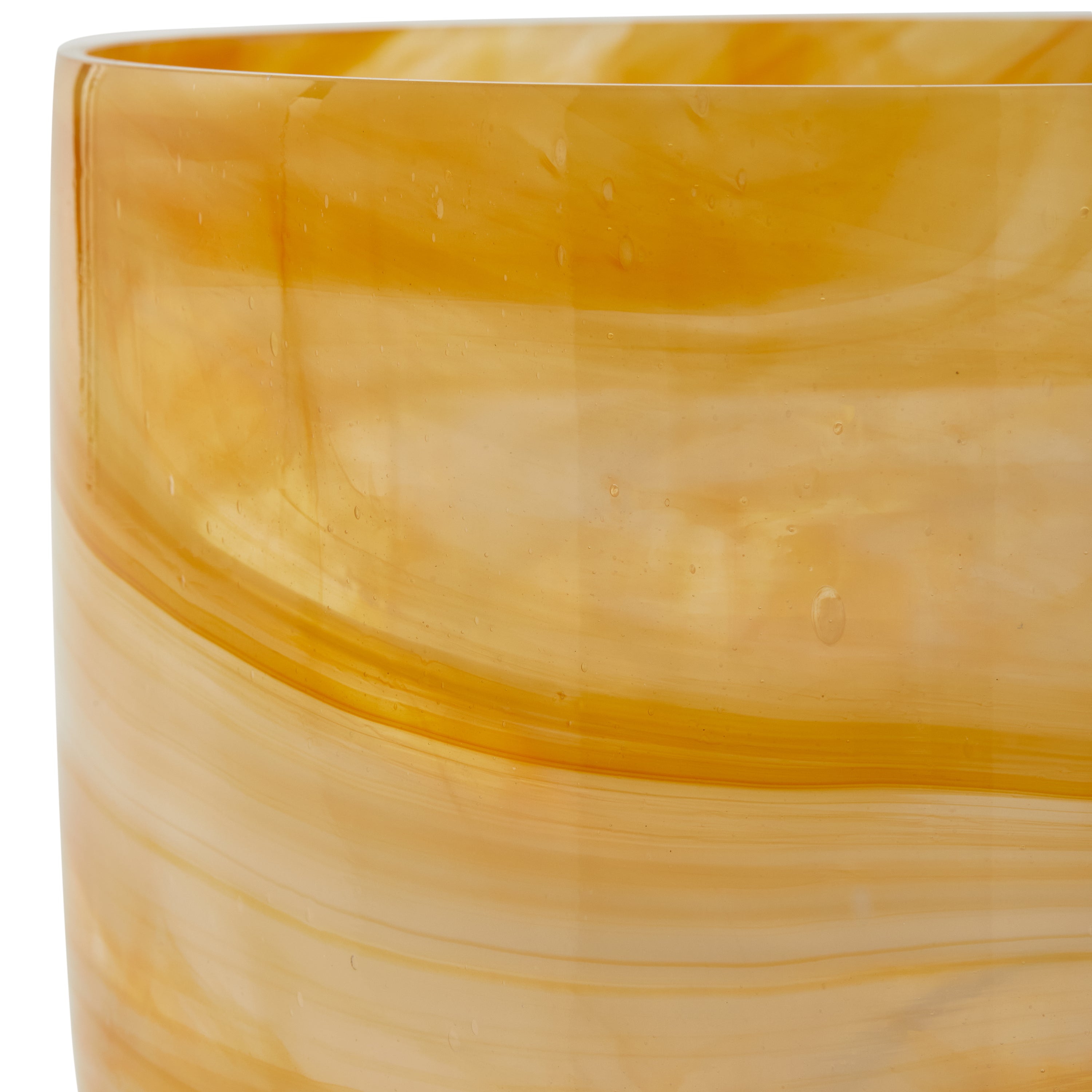 POLSPOTTEN Marbled Vaas Ø 20 cm - Beige